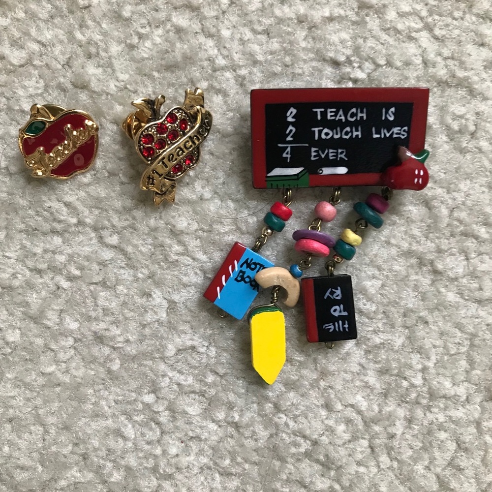 Teacher pins (set of three)